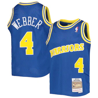 youth mitchell and ness chris webber royal golden state war-477